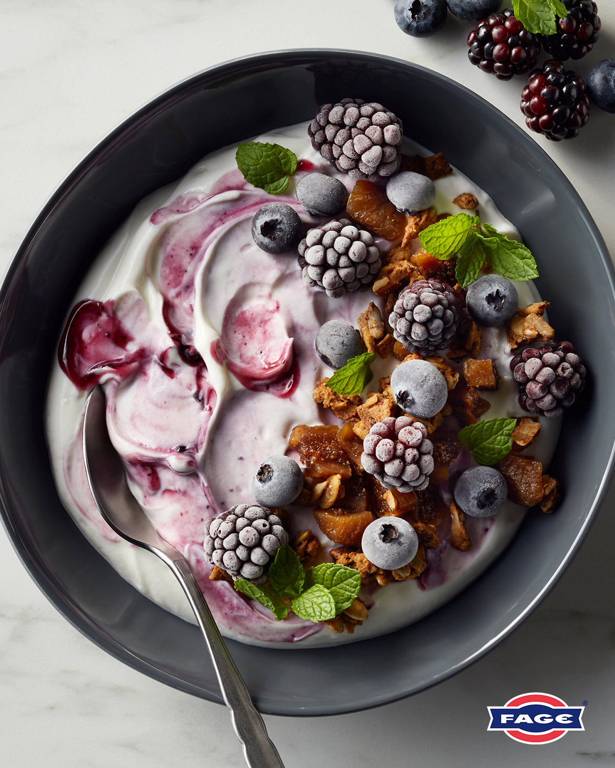 Greek Yogurt and Frozen Berries Bowl