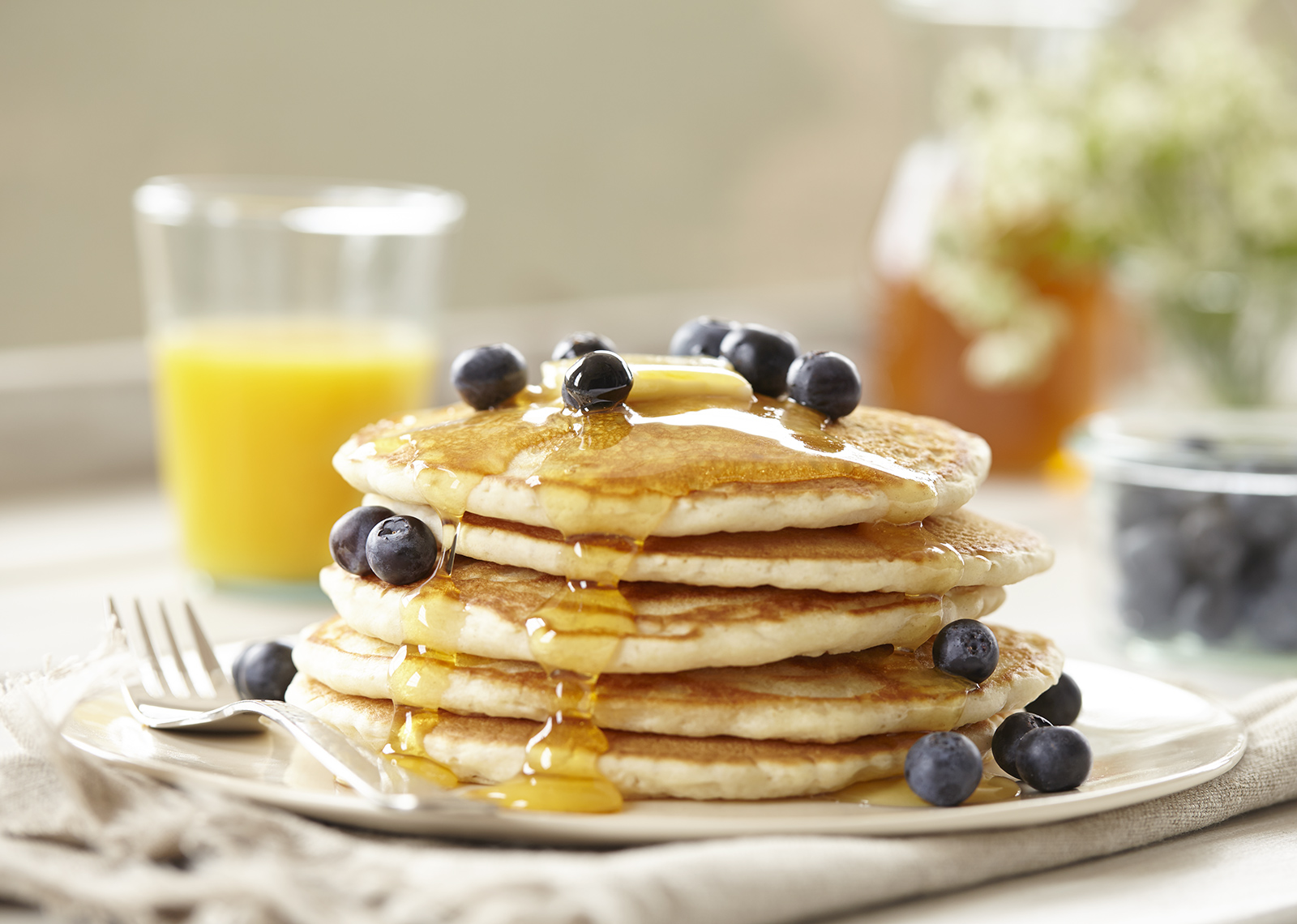 Pancake Blueberries Breakfast